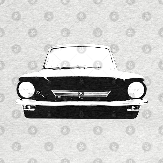 Hillman Imp British classic car monoblock black and white by soitwouldseem